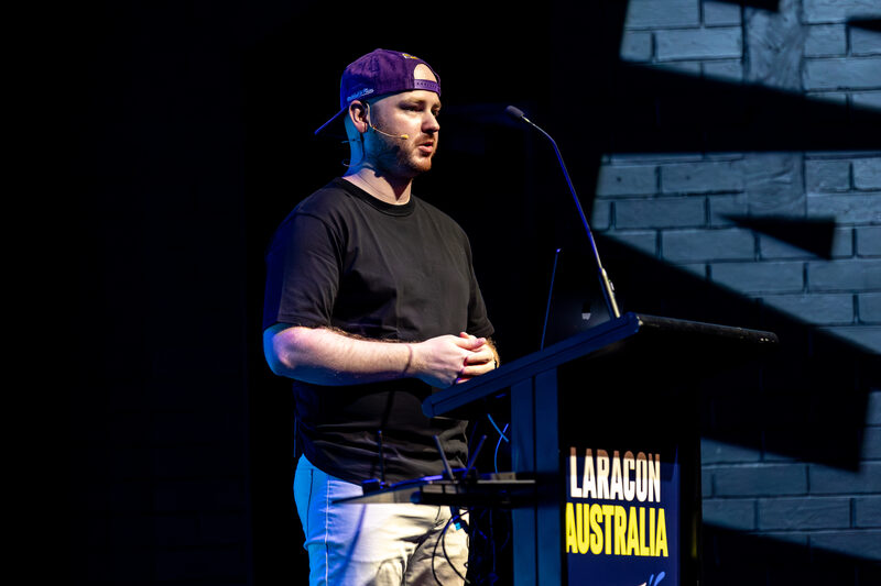 Speaker on stage